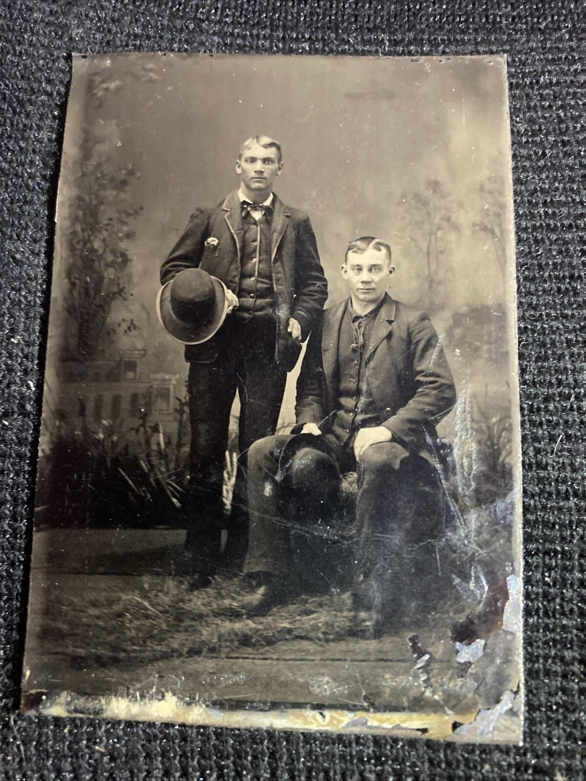 Antique Tintype Of Frank & Jesse James Old West Treasure