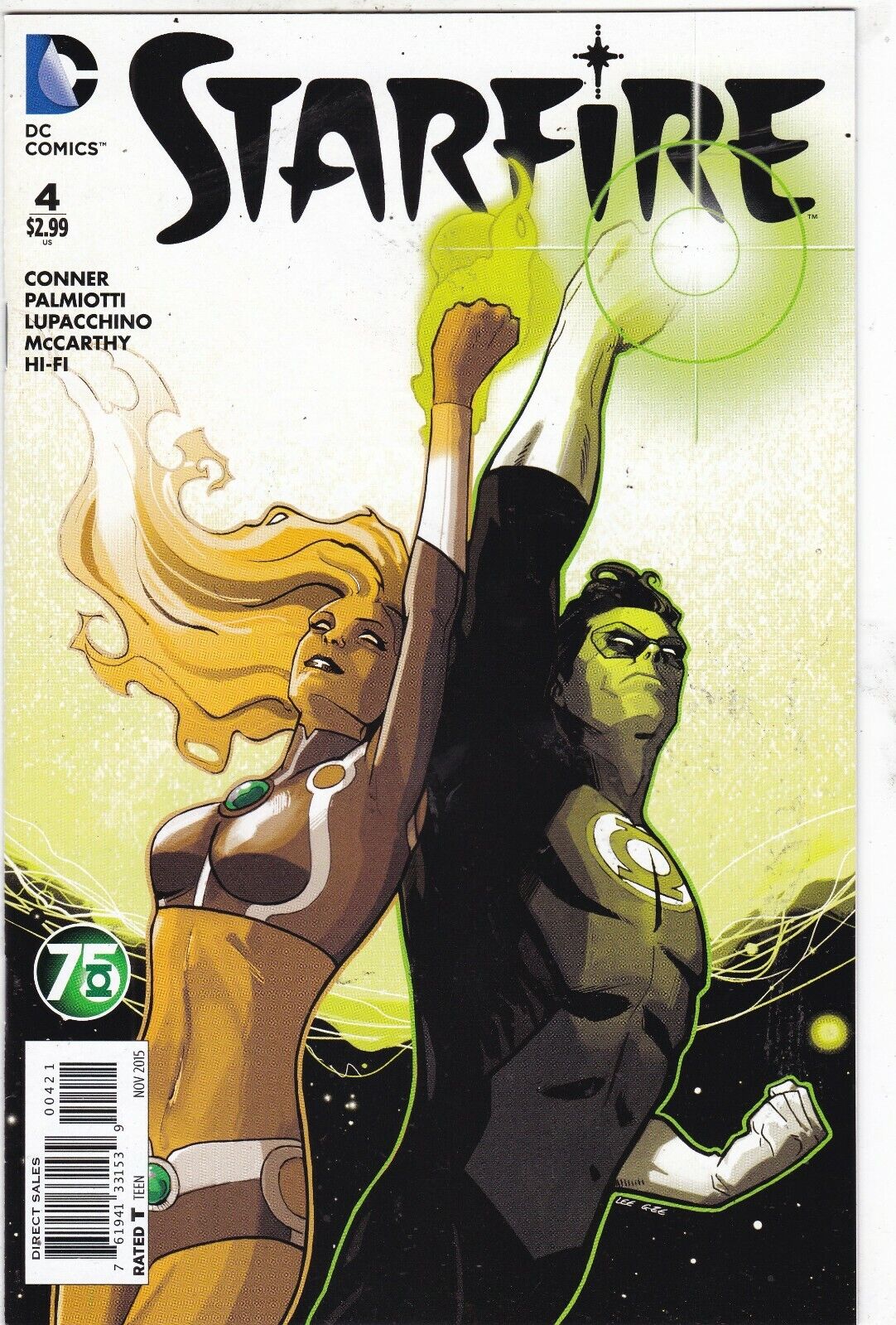 DC Comics STARFIRE (2015) #4 VF  GREEN LANTERN 75TH ANNIVERSARY  Variant Cover