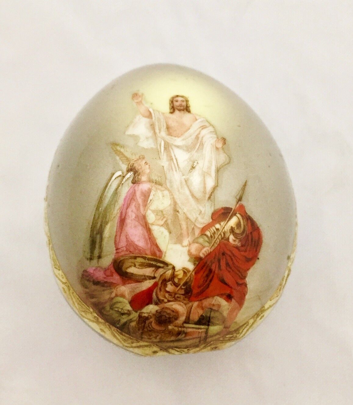  Russian-believed to be Imperial-Porcelain-Factory-Easter Egg early 1900\'s