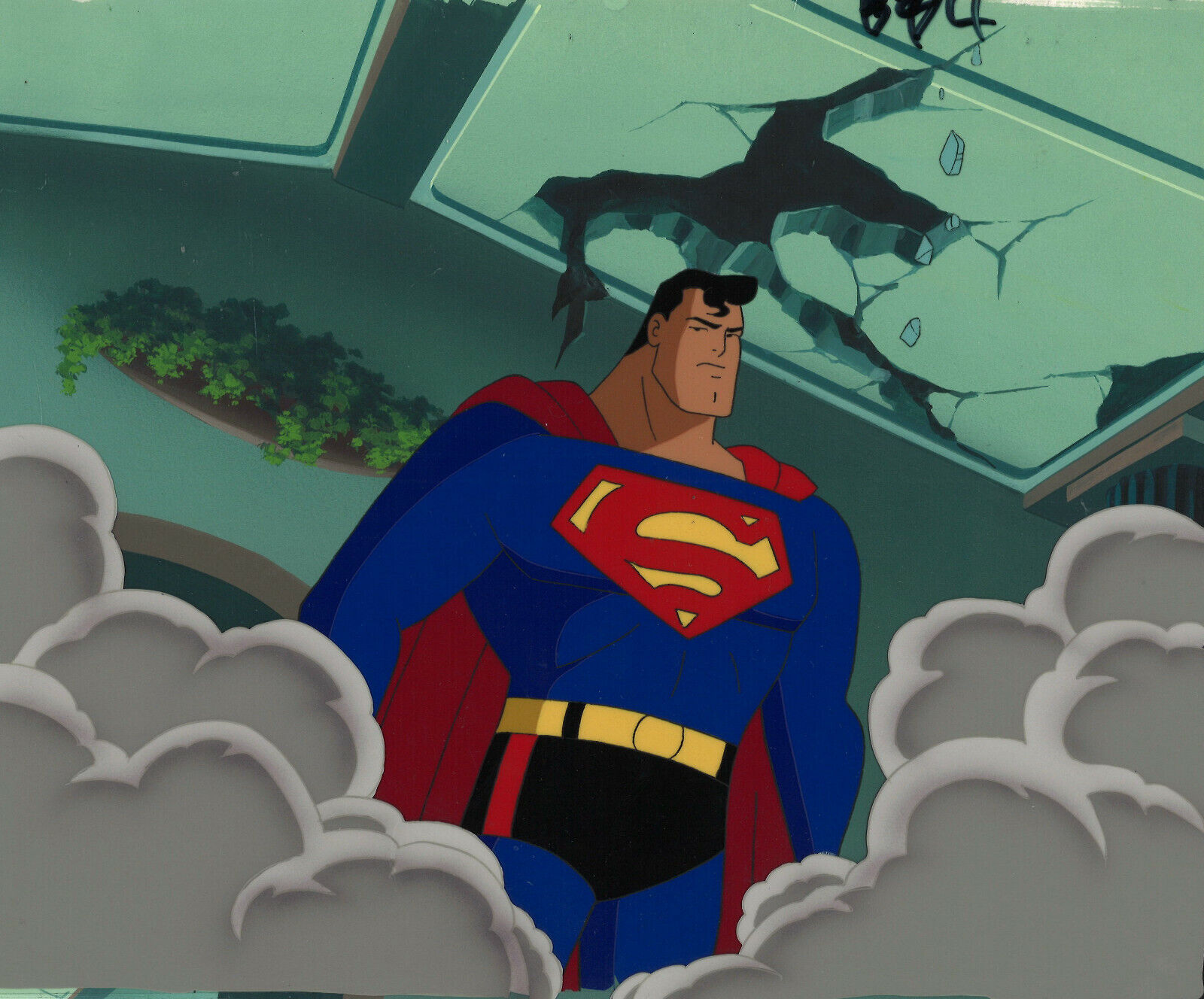WB-Superman Animated Series Original Production Cel/OBG-Superman-Father\'s Day