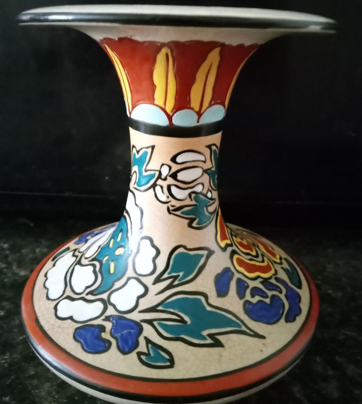 Vintage Multicolor Hand Crafted Vase
