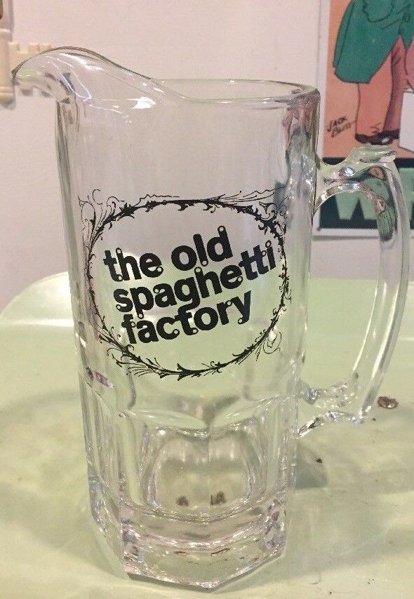 The Old Spagetti Factory Heavy Glass Pitcher