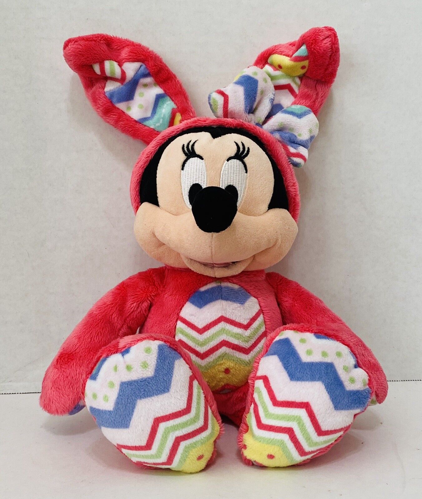 Disney Store Minnie Plush In Pink Easter Bunny Outfit Very Soft