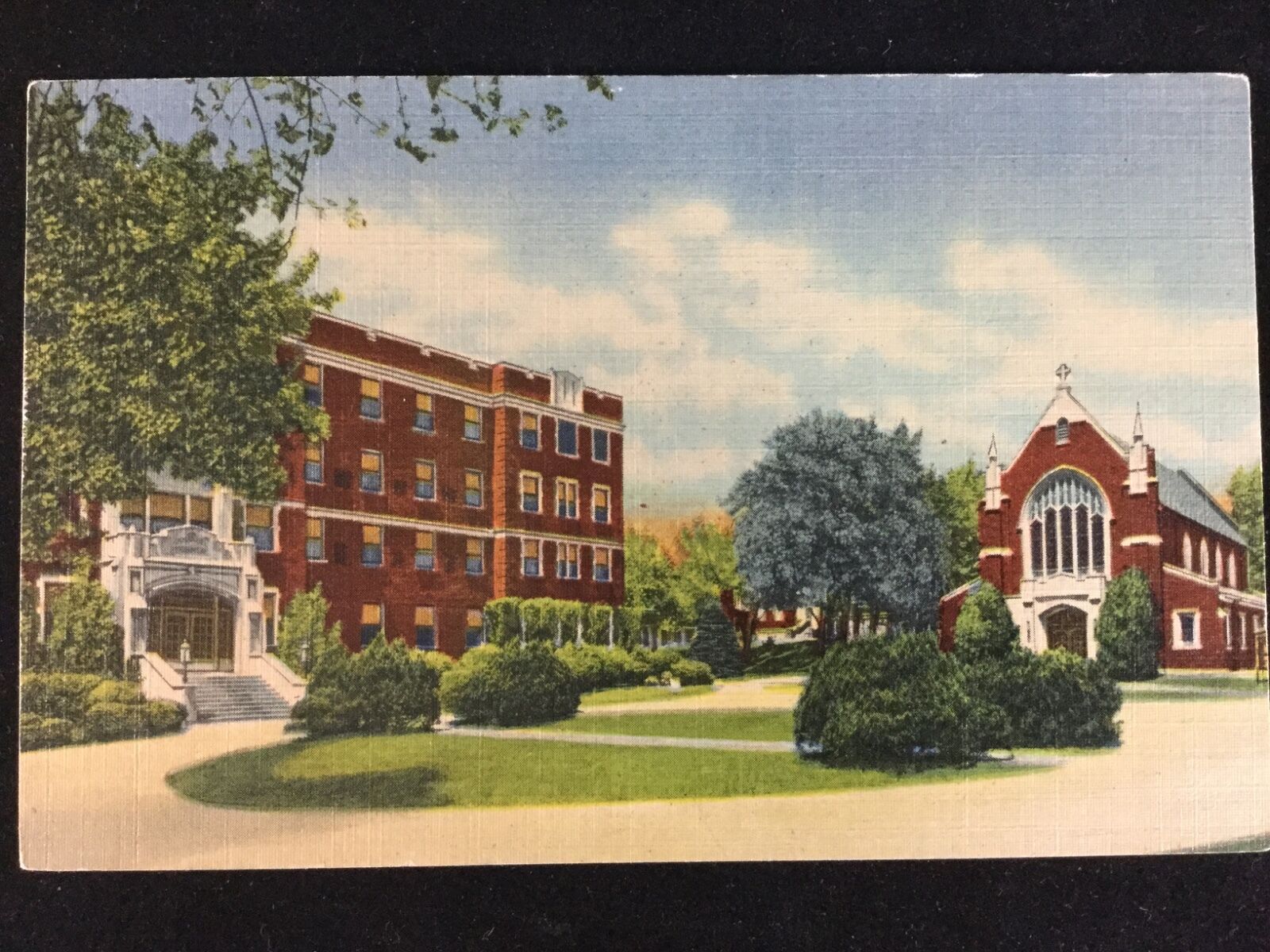 Vintage Immanuel Deaconess Institute Chapel & Hospital Omaha, NE postcard