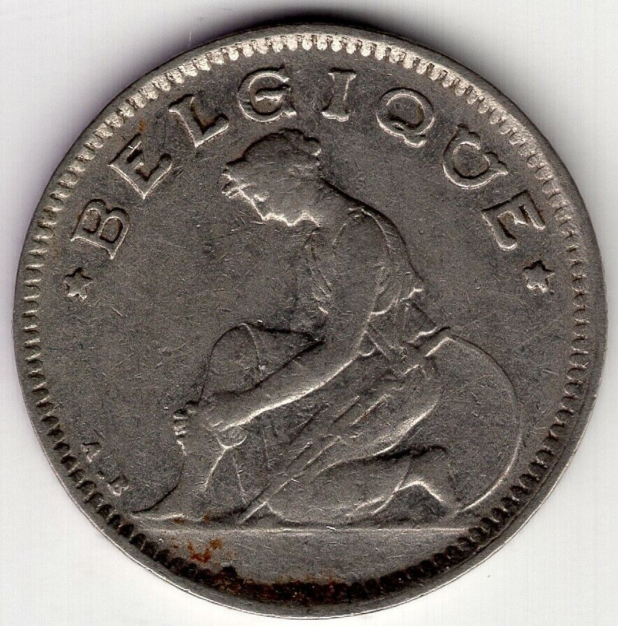 1927 BELGIUM 50 FIFTY CENTIMES NICE WORLD COIN