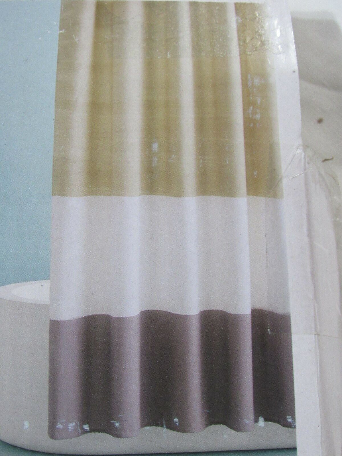 Room Essentials Ombre Colorblock Fabric Shower Curtain 72x72 new #506