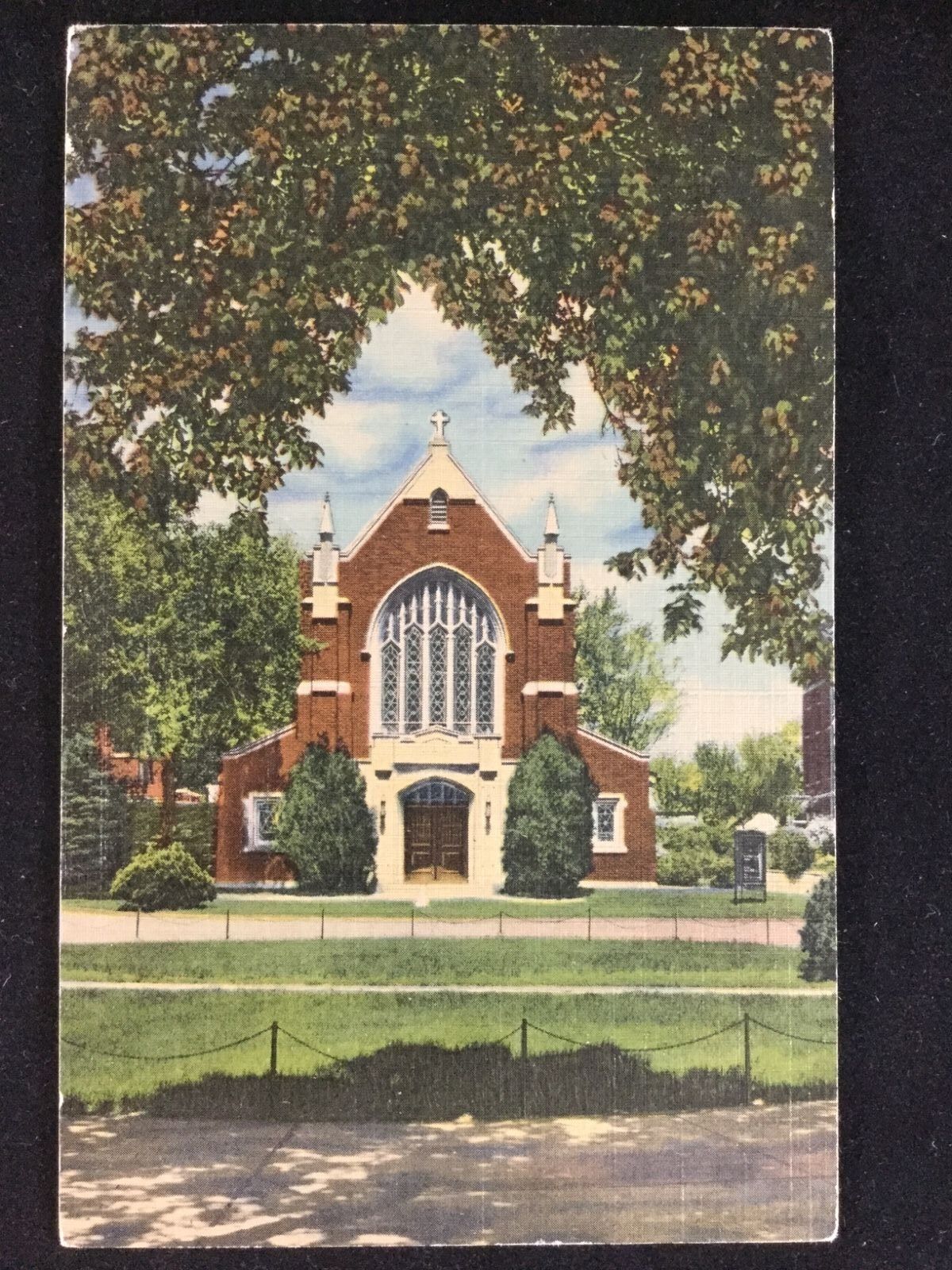 Vintage Immanuel Deaconess Institute Chapel, Omaha, NE postcard unposted 