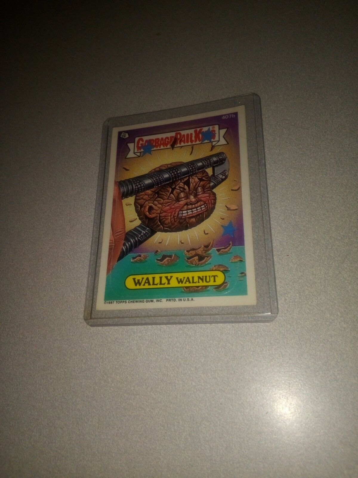 VINTAGE 1987 Topps Garbage Pail Kids Trading Card #407b-Wally Walnut