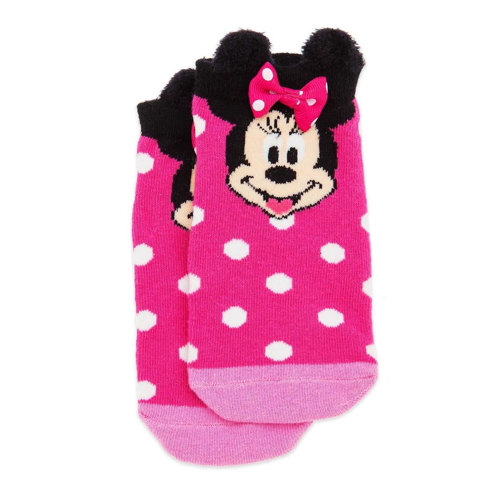 Disney Store Minnie Mouse Pink Polka Dot Ankle Socks Kids Girls Size S M L NWT