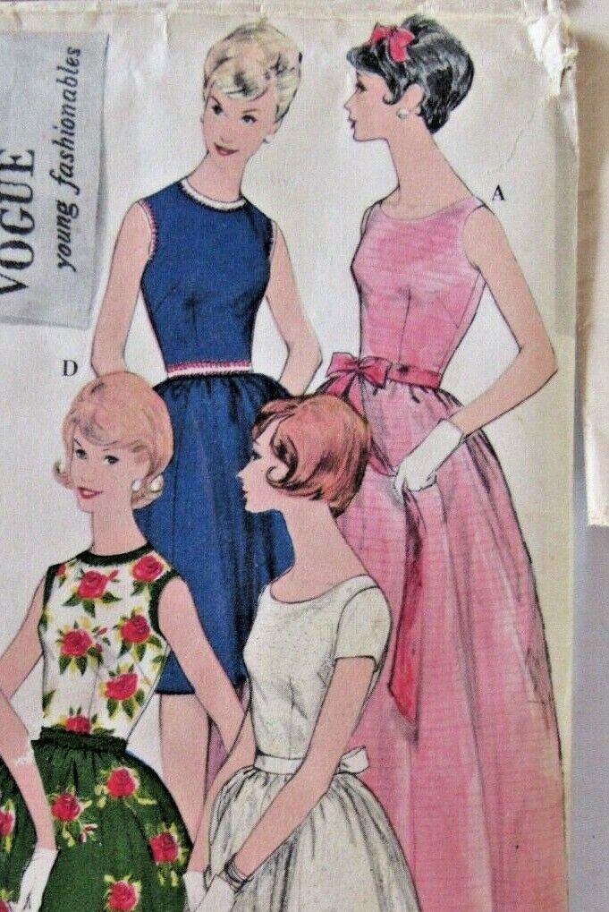 FRESH Dress Uncut Vogue Easy YOUNG FASHIONABLES #VintageSewingPattern 5360 b34