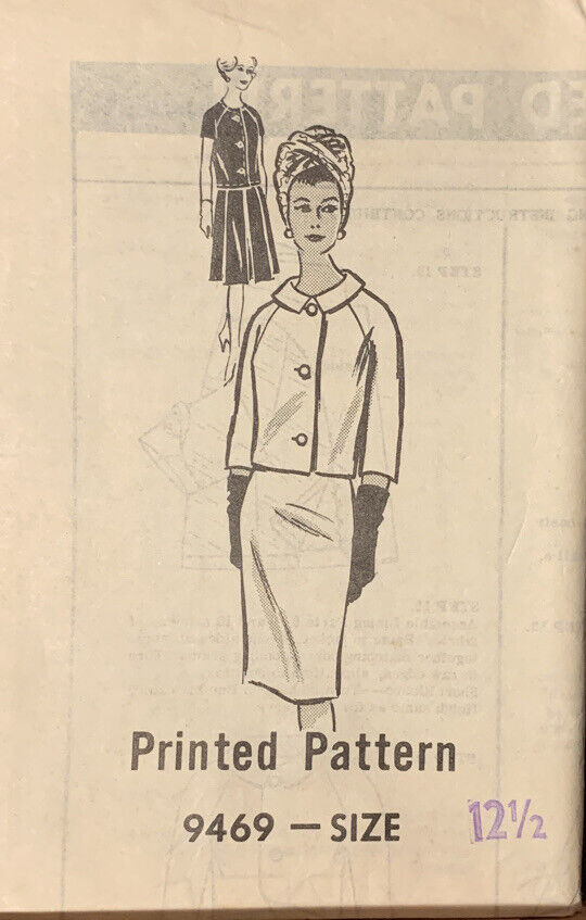 VTG Mail Order Printed Sewing Pattern #9469 Sz 12.5 Women’s Jacket & Skirt NEW