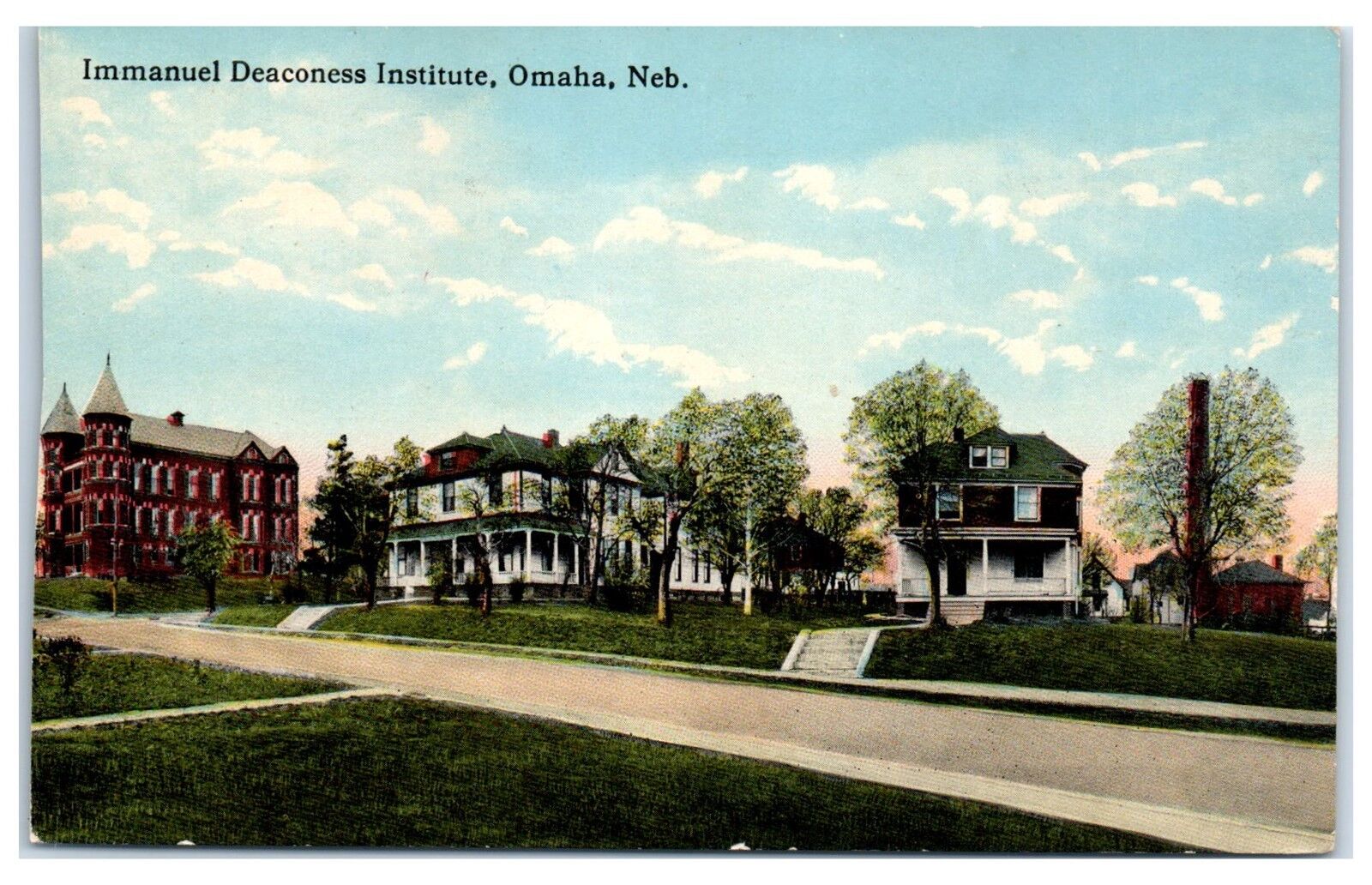 Early 1900s Immanuel Deaconess Institute, Omaha, NE Postcard