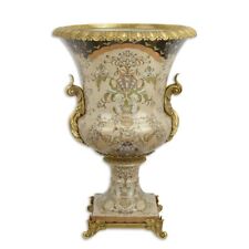 9973748-dss Amphora Vase Porcelain Bronze Antique Style 20 1/2x29 7/8in picture