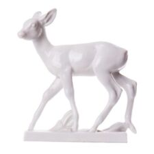 Rare White Doe Deer Fawn Vintage Figurine Porcelain By Meissen Germany 1932 picture