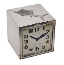 Van Cleef & Arpels Paris 1932 Art Deco Mechanical Desk Clock Box Sterling Silver picture