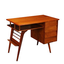 Vintage Argentine Writing Desk 1950s Painted Beech Mahogany Veneered picture