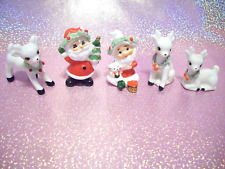 🎁i💗* EX Vtg Napco Christmas Miniature Santa ~ Elf /Teddy Bear ~ Reindeer ⭐VHTF picture