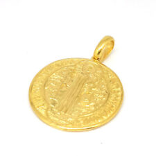 24K solid gold  St. Benedict  pendant 999 purity by estherleejewel 17 gram #p2 picture