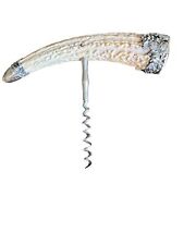 Antq Gorham Stag Horn Corkscrew With Sterling Silver Embossed Both End Caps 7” picture