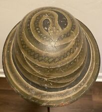 Outstanding Unique 1 of a Kind Named WWI Painted Snake Camo Helmet picture