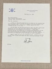 Vice President Al Gore Authentic Original Autographed Signed Letter To Designer picture