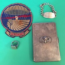 World War II ONE of A KIND Collection Sterling Silver Cigarette Case Ring ID Tag picture