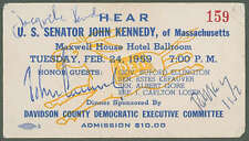 Bobby Jacqueline John F Kennedy Signed Autographed Ticket Beckett BAS  picture