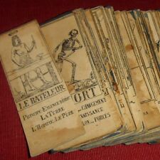 76 / 78 INCOMPLETE Vintage Fortune Telling Card Deck Antique Papus Tarot picture