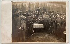 WW1 Jewish Worship Prisoner War Camp Russian Soldiers Jews Judaica Antique Photo picture