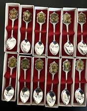 12 HUMMEL VINTAGE 1980 1ST EDITION  SILVERPLATE COLLECTORS SPOONS picture