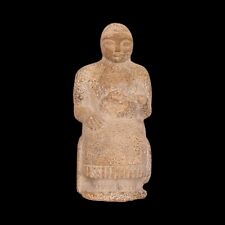 Bactrian Sitting Idol Stone Sculpture, Rare Collectible Statue, Meditation Gift picture