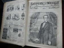 Harper's Weekly bound 1859 - 1861 3 binders. Civil War Illustrated Collection picture