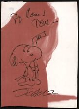 CHARLES M. SCHULZ Signed Original Snoopy Art Sketch Drawing Ice Hockey (PSA LOA) picture