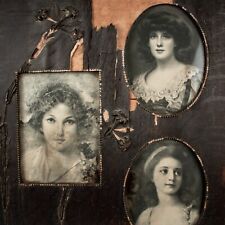 1880's Old Western Antique Multiple Women Portrait Photos Frame Size  21L x 17W picture