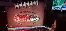 Coors Light Neon sign Football beer bar  29x23 mancave rare pub 3D 2011 pigskin picture