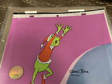The Grinch with Blue EYES PRODUCTION Art by Chuck Jones Saving the sled picture