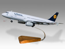 Airbus A320 Lufthansa Solid Kiln Dried Mahogany Wood Handmade Desktop Model picture
