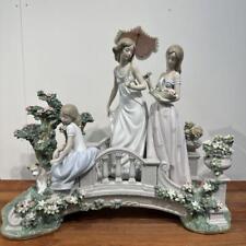 Rare Large Lladro #1879 Bridge Of Dreams Porcelain Figurine picture