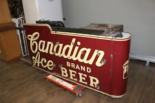 Rare Vintage 1940's Canadian Ace Beer Chicago 2 Sided Neon Porcelain Sign NICE picture