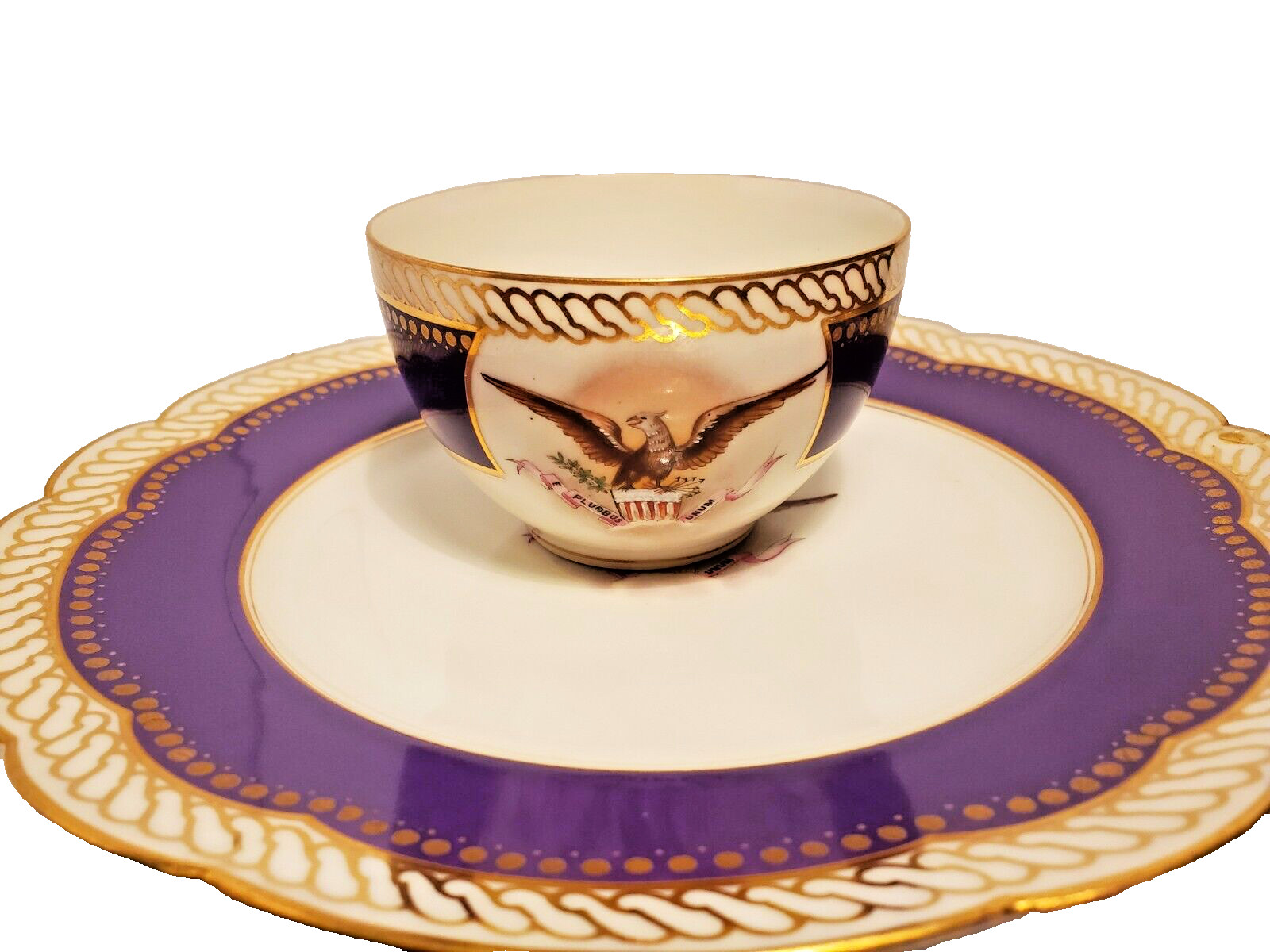 1876 Centennial Exposition Abraham Lincoln Plate and Teacup SET 1876 Centennial Exposition Abraham Lincoln Plate and Teacup SET