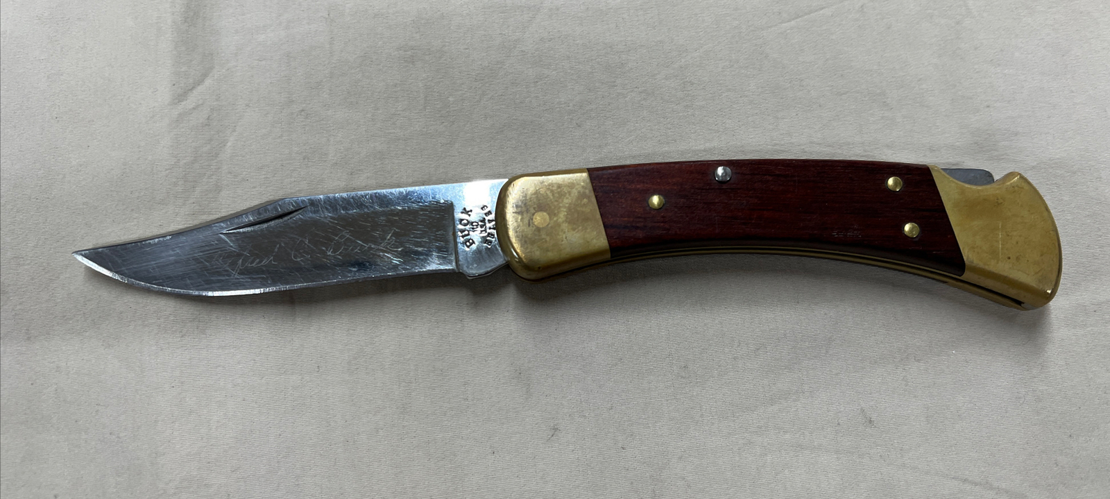 Buck 110 Lock Back Folding Knife Founders Edition Alfred C Buck Signature