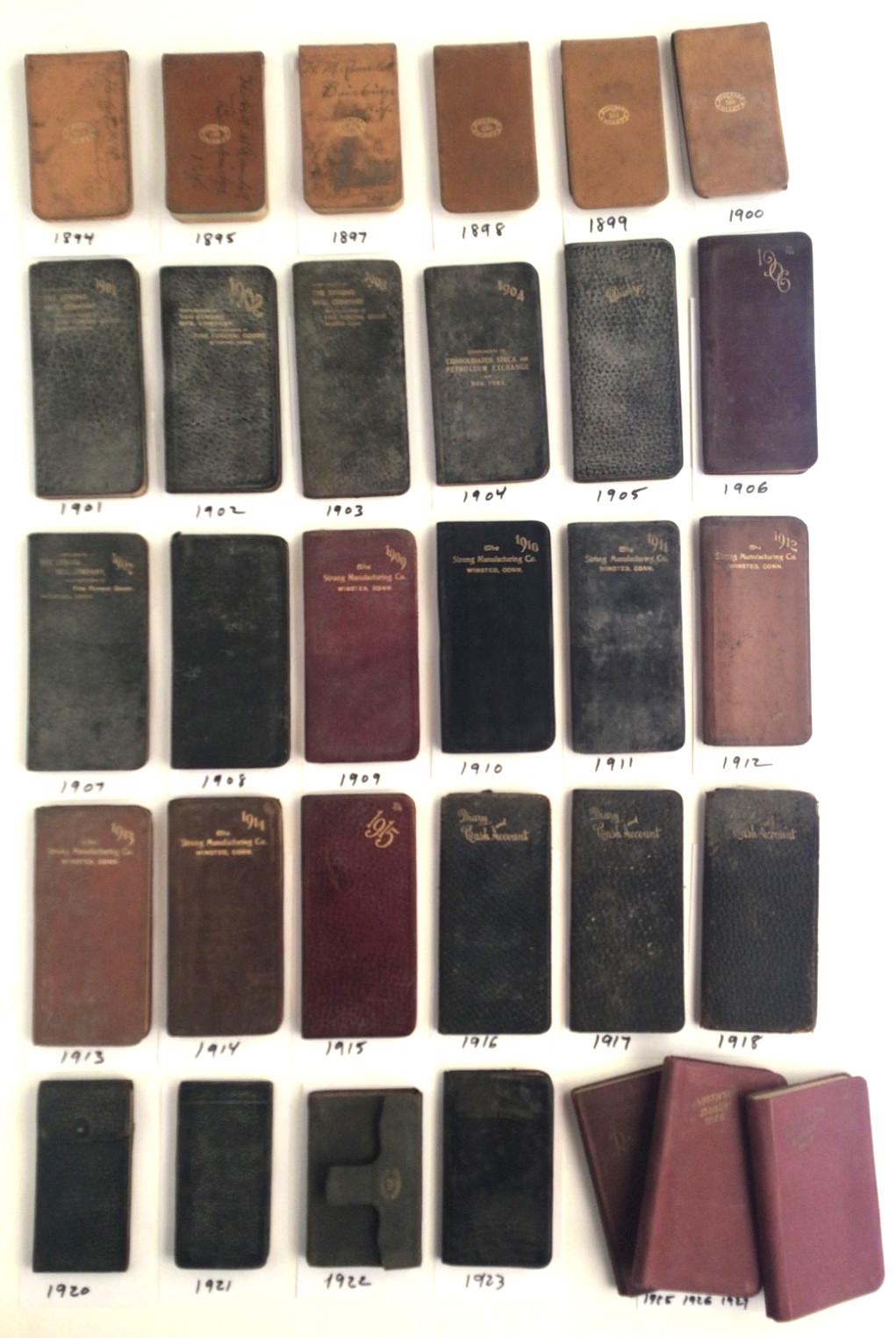 Ant 1894-1929 Undertaker Funeral Ledger Diary 41 Vol Archive Upstate NY 1918 Flu