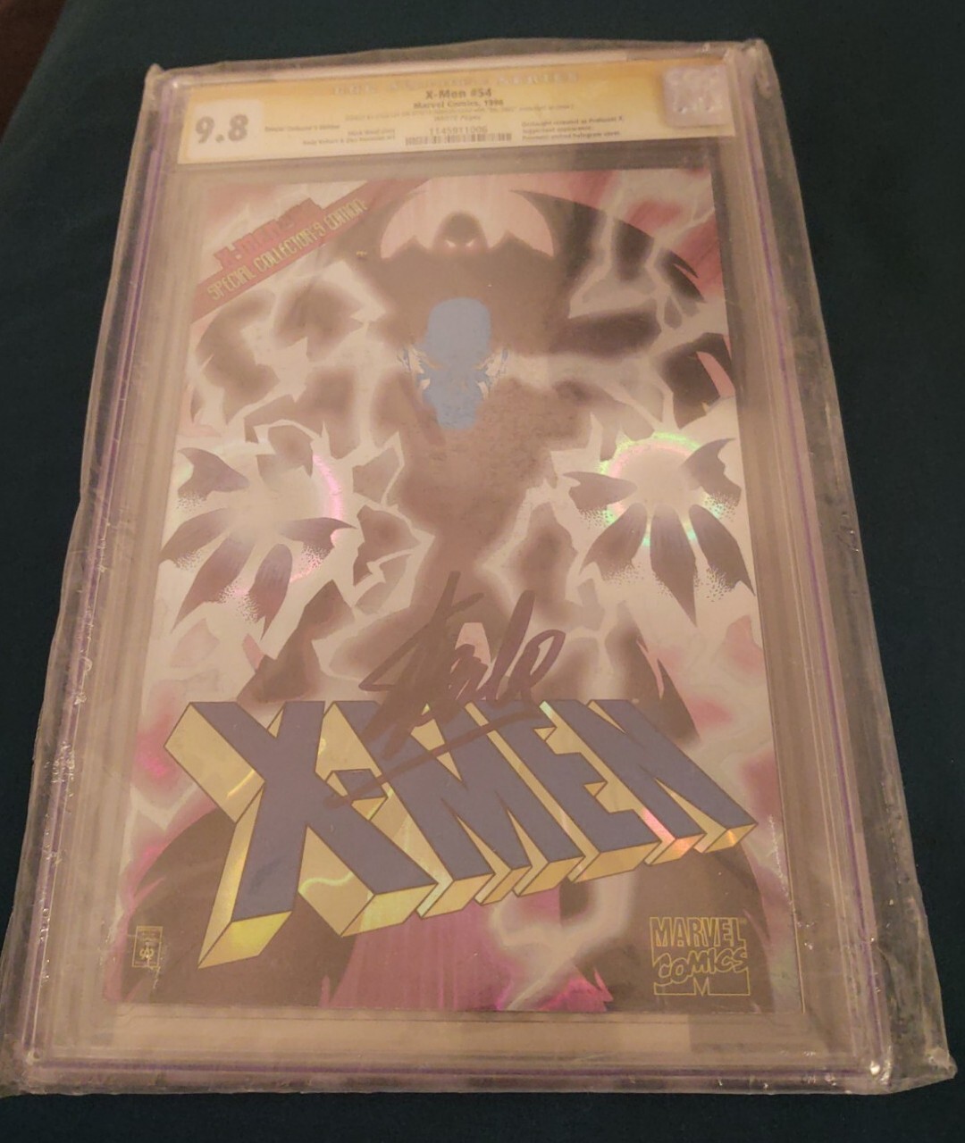 X-Men #54 CGC 9.8 SIGNED BY STAN LEE and Onslaught revealed as Professor X RARE