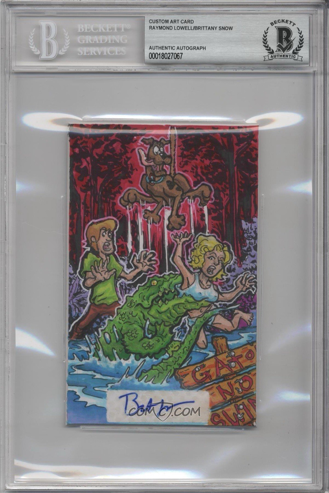 Brittany Snow Scooby Doo X Horror Original Art Sketch Card Signed Auto 1/1 BAS