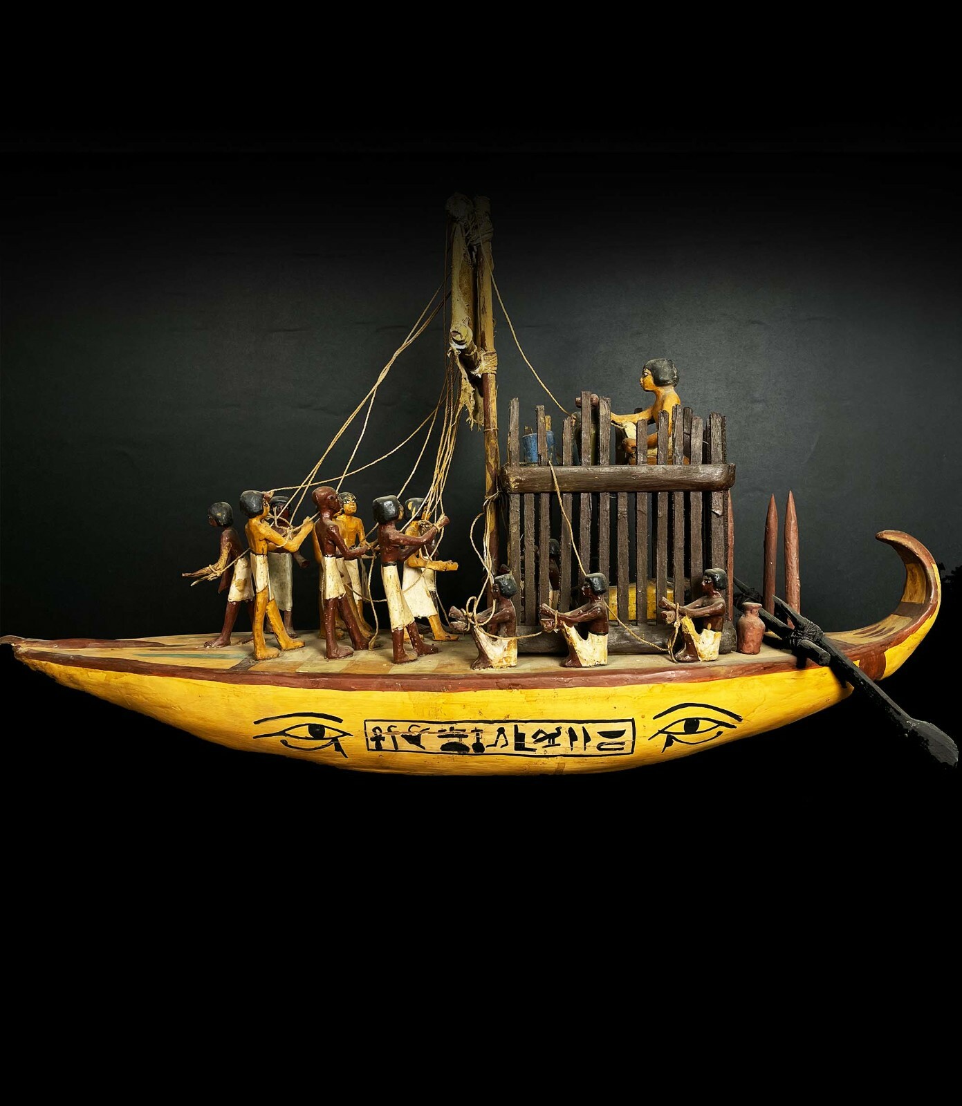 One of a kind Egyptian slave Boat with the funerals One of a kind Egyptian slave Boat with the funerals