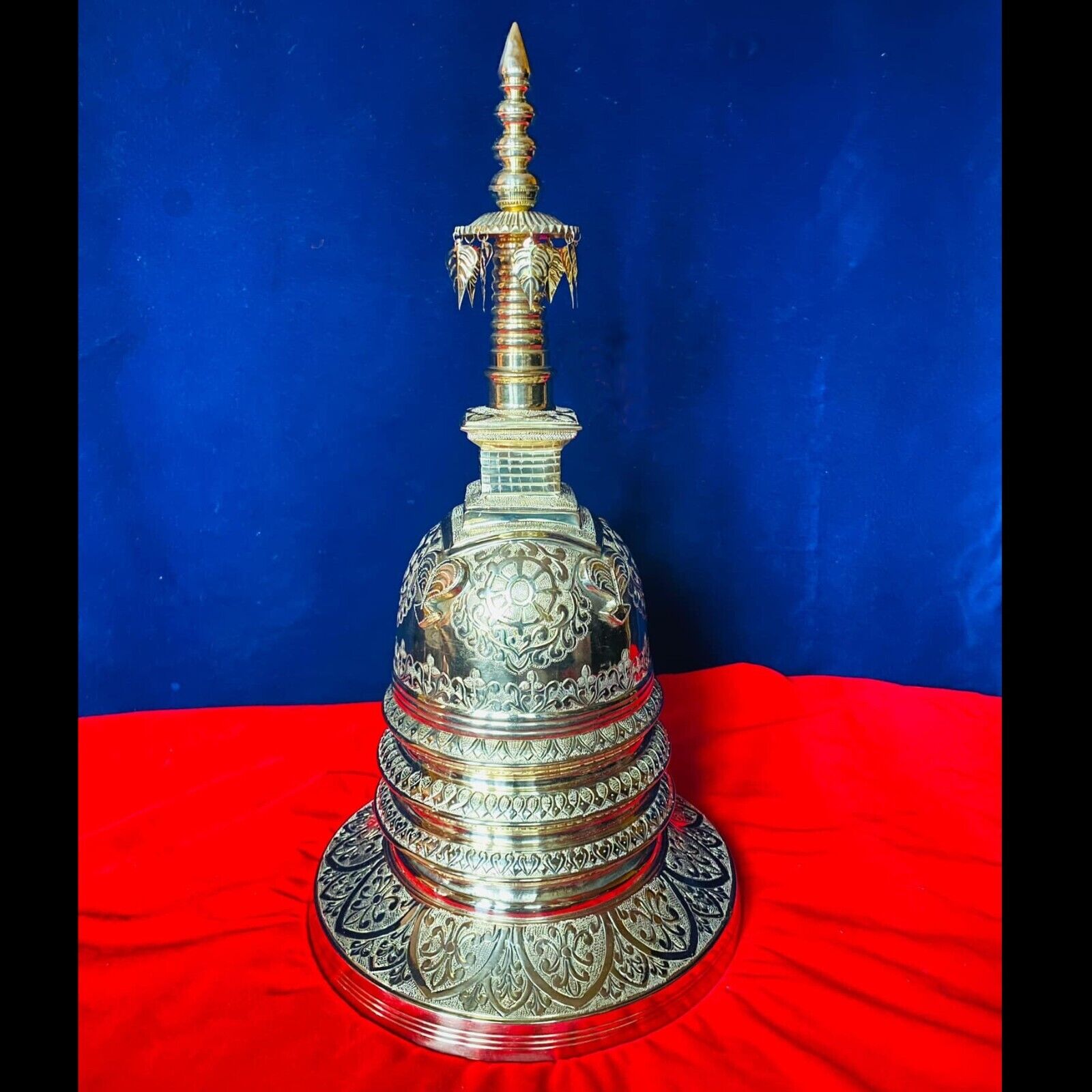 Ghantakara Stupa Large Bronze Sri Lankan Pagoda Buddhism Buddha Meditation Decor