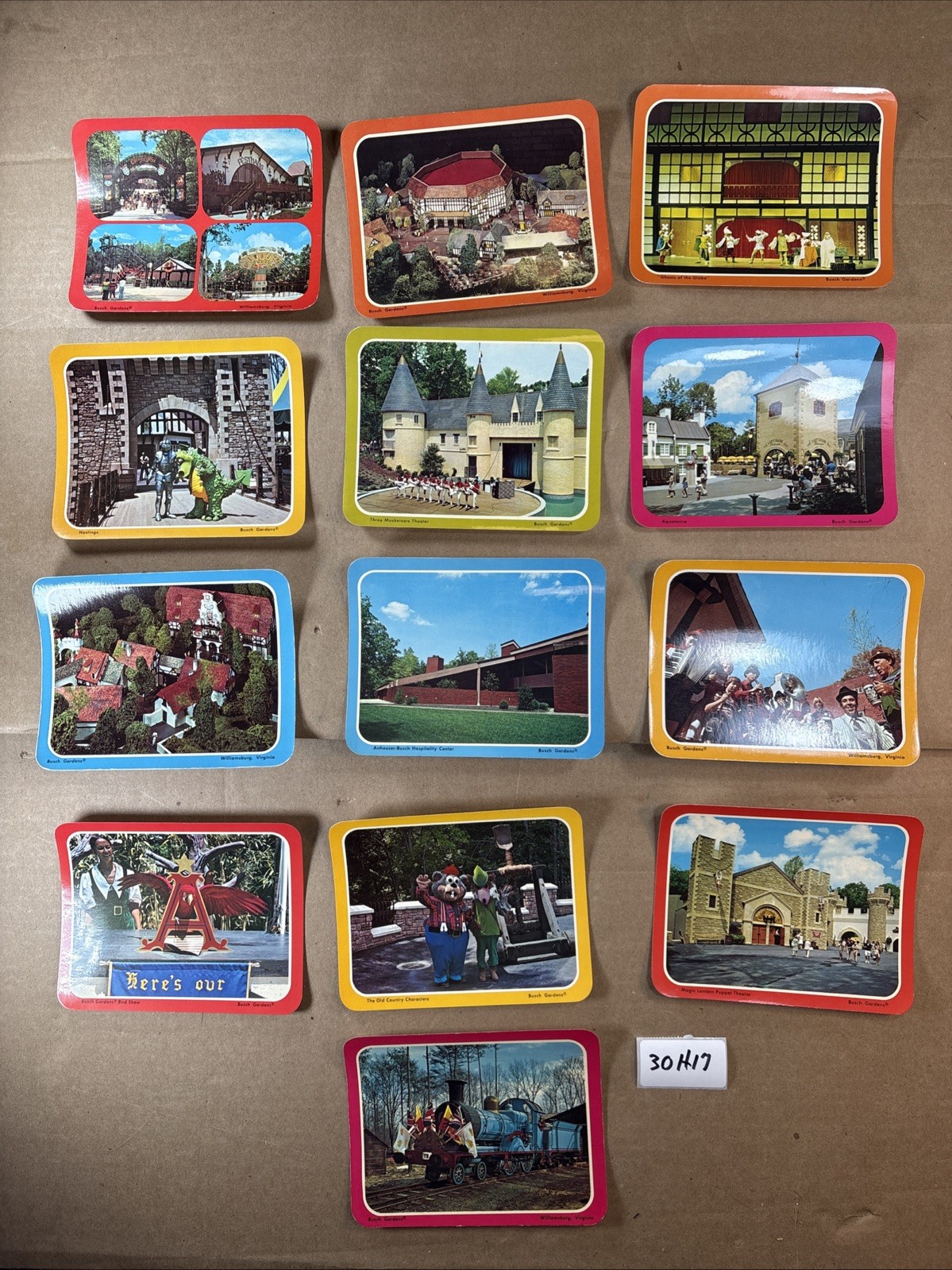 Busch Gardens The Old Country Postcard Lot Vintage Amusement Park Souvenir 30H17