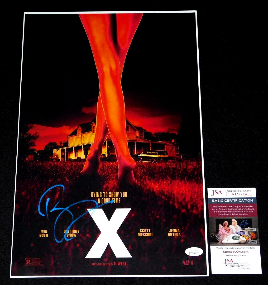 BRITTANY SNOW SIGNED X 11X17 MOVIE POSTER JSA COA HORROR