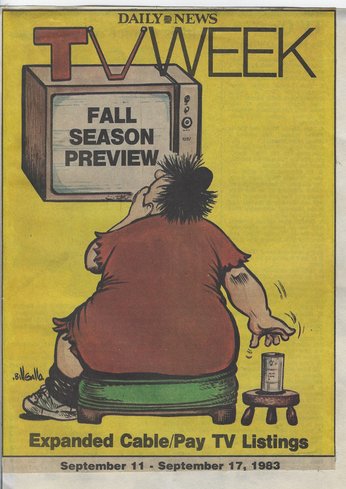 BASEMENT BERTHA BILL GALLO HAND DRAWN & SIGNED & LG COLLECT COMICS CARD, STICKER