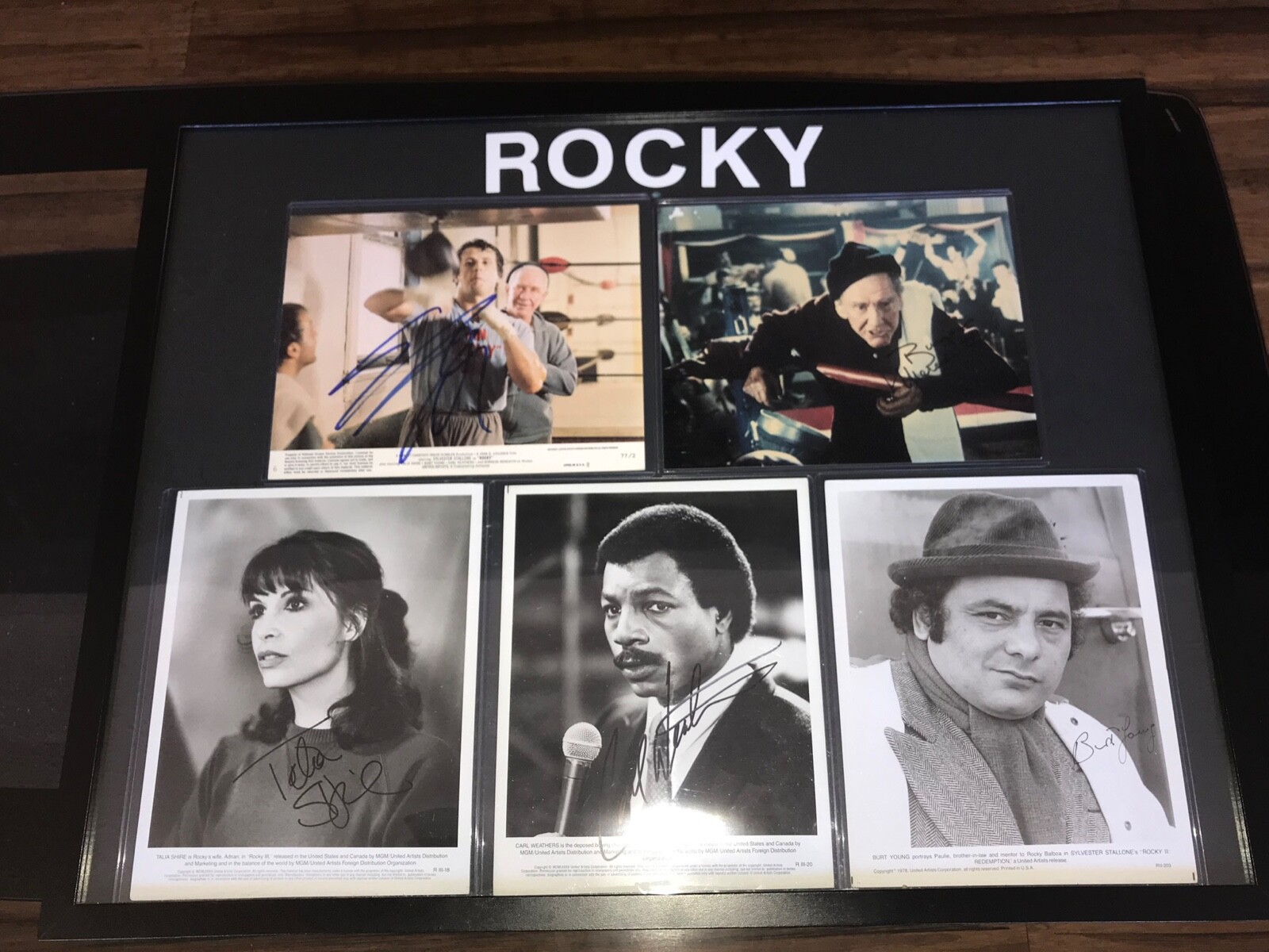 FRAMED AUTOGRAPHED ROCKY MOVIE CAST 8 BY 10 STALLONE AUTO PSA AUTHENTICITY 1/1 FRAMED AUTOGRAPHED ROCKY MOVIE CAST 8 BY 10 STALLONE AUTO PSA AUTHENTICITY 1/1